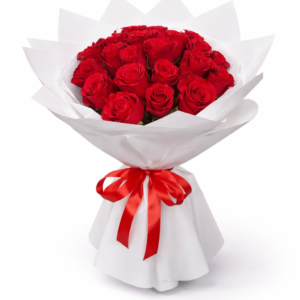 21 red roses bouquet -romantic red rose flower arrangement in Dubai