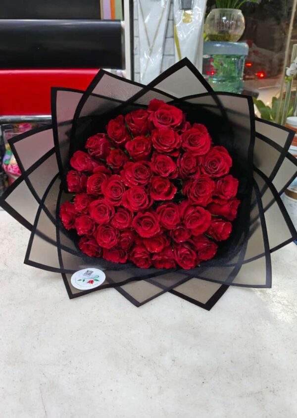 51 Red Roses Bouquet - Elegant and Fresh Flower Arrangement for Special Occasions in Dubai