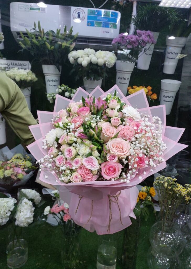 Express flower delivery in Mirdif with fresh roses bouquet