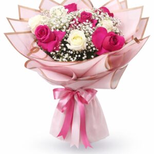 Special floral bouquet of fresh mixed flowers arranged in an elegant style