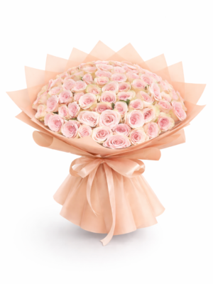 101 pink roses bouquet luxury hand wrapped arrangement