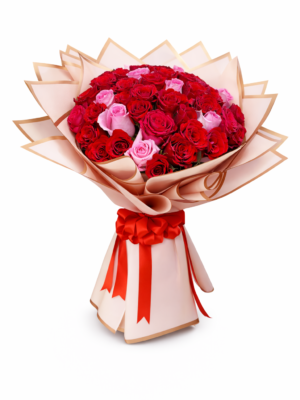 Luxury 50 Roses Bouquet - Premium Fresh Flowers in Dubai