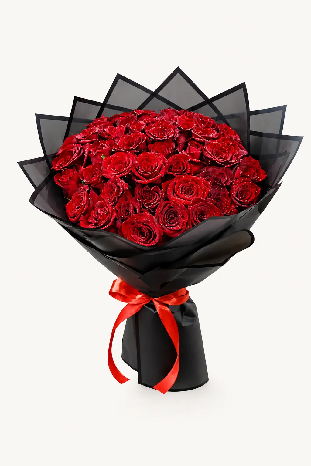 Affordable red roses bouquet with fresh red roses and premium wrapping - same day delivery Dubai, Sharjah, Ajman