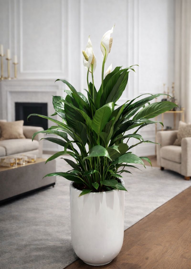 Indoor flowering Peace lily plant in ceramic pot Dubai