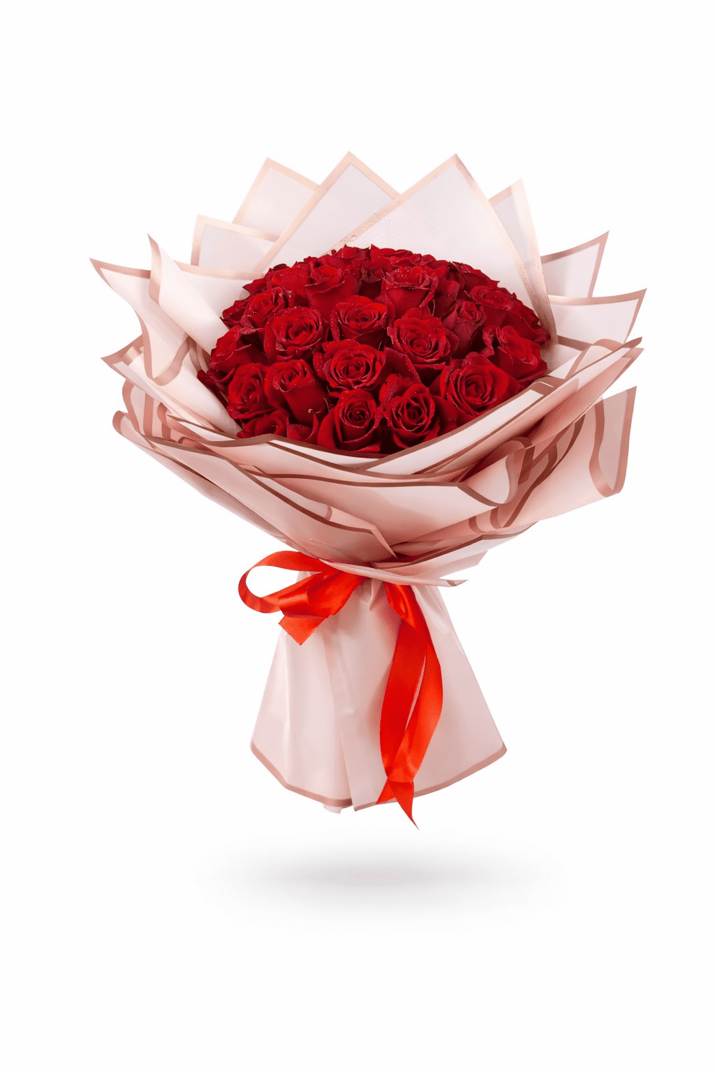 30 red roses bouquet arranged with fresh premium roses, luxury wrapping and elegant finish, perfect for love, anniversary and romantic gifting
